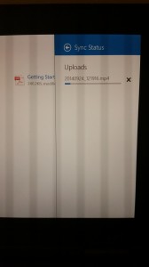 A fraction of the file is uploaded