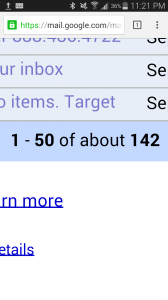 1-50 of about 142 pages of emails