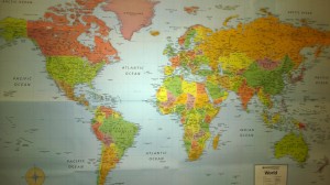 divided countries and continents and the whole world