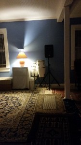 Shadows from the lamp